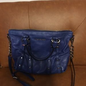 Beautiful Michael Kors purse blue 14Lx10hx4w